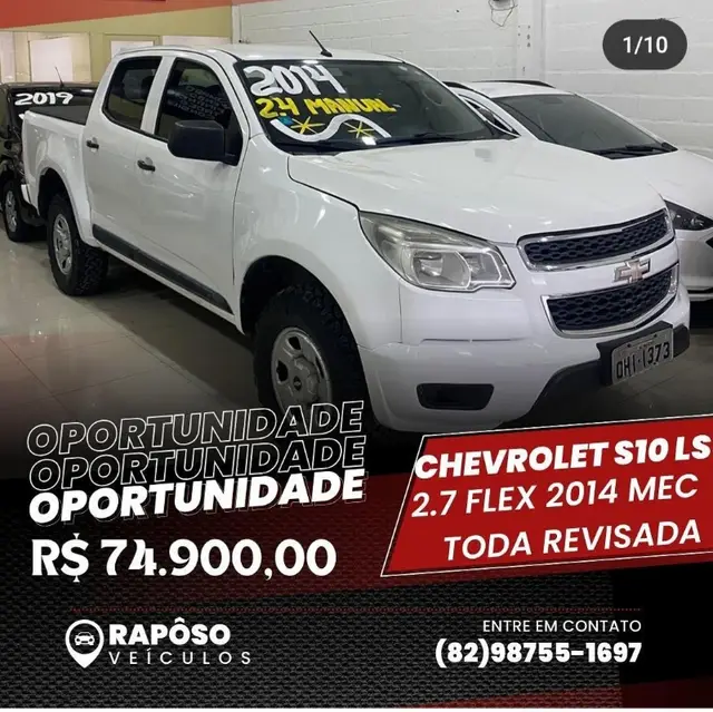 Carro Chevrolet S10 Cabine Simples 2014 S10 LS 2.4 (Flex) (Cab Simples) 4x2