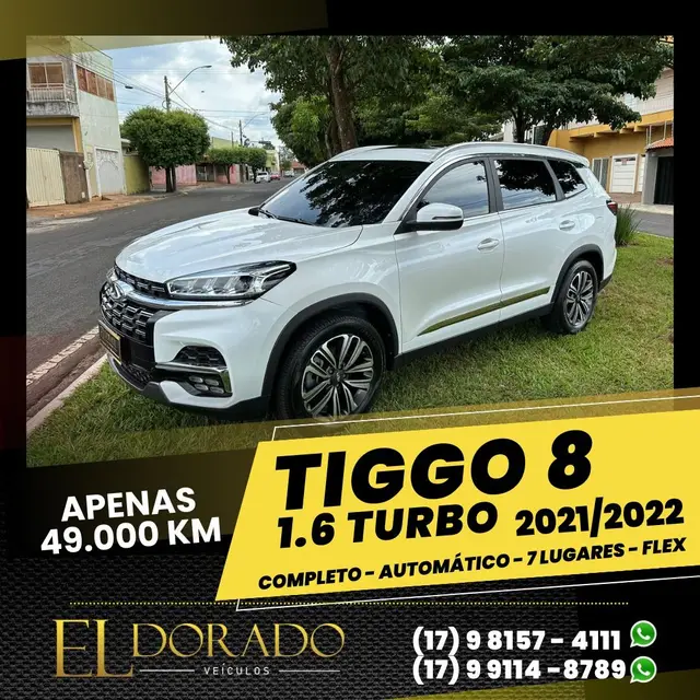 Carro CAOA Chery Tiggo 8 2022 TXS 1.6 Turbo GDI