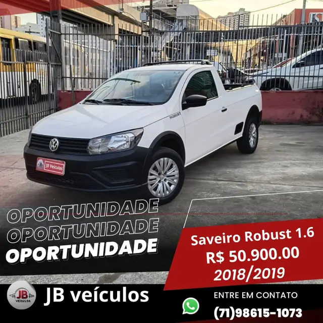 Carro Volkswagen Saveiro 2019 Robust 1.6 MSI CS (Flex)