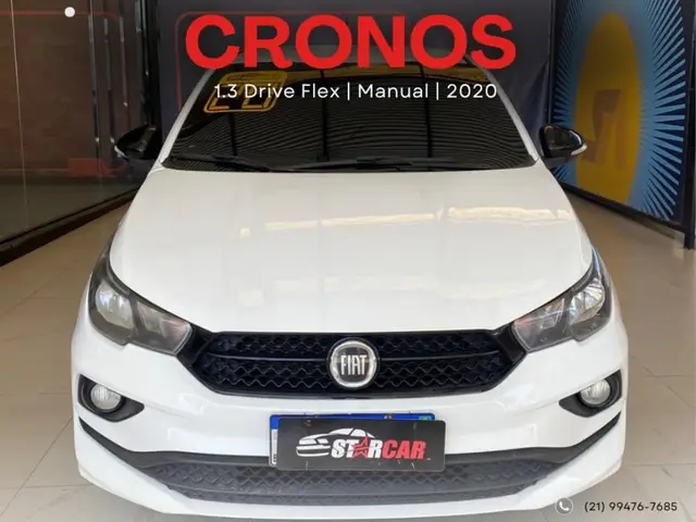 Carro Fiat Cronos 2020 1.3 Drive Firefly (Flex)