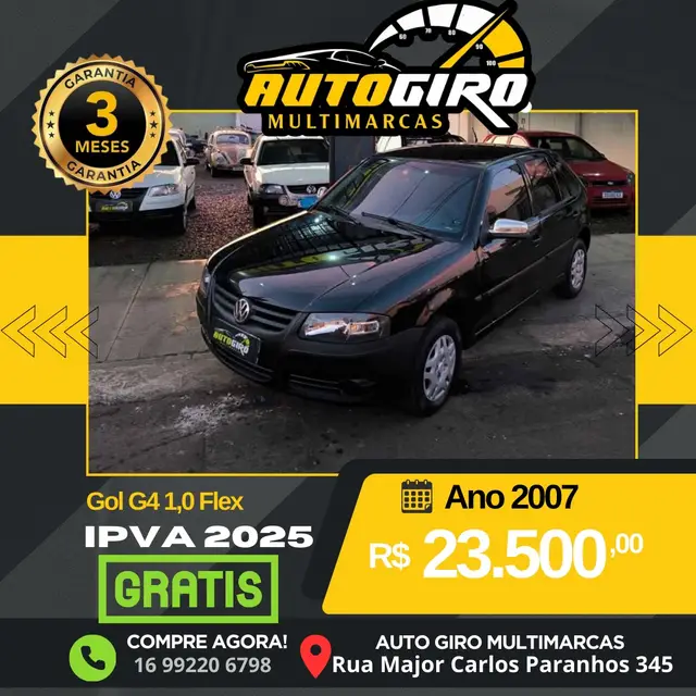 Carro Volkswagen Gol 2006 City 1.0 (Flex) 4p