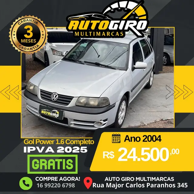 Carro Volkswagen Gol 2003 Power 1.6 8V (Álcool)