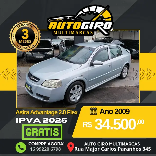 Carro Chevrolet Astra Hatch 2009 Advantage 2.0 (Flex)