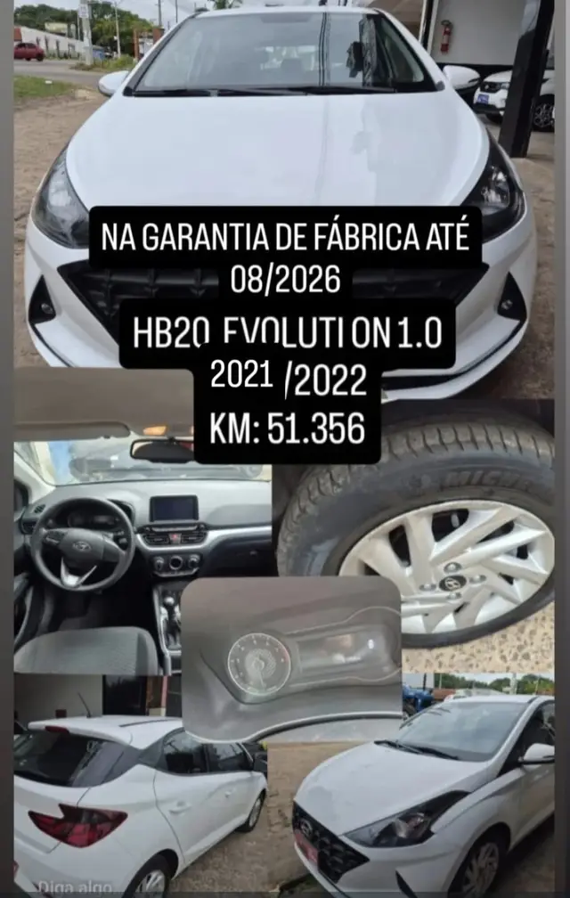 Carro Hyundai HB20 2022 Evolution 1.0