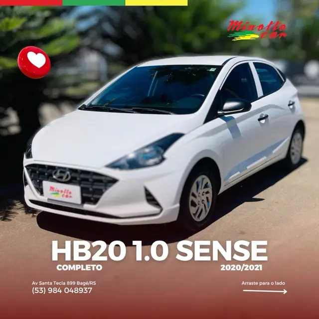 Carro Hyundai HB20 2021 Sense 1.0