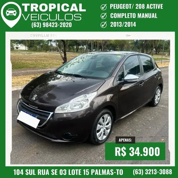 Carro Peugeot 208 2014 Active 1.5 8V (Flex)