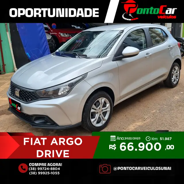 Carro Fiat Argo 2023 Drive 1.0 (Flex)