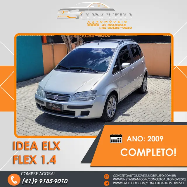 Carro Fiat Idea 2009 ELX 1.4 (Flex)