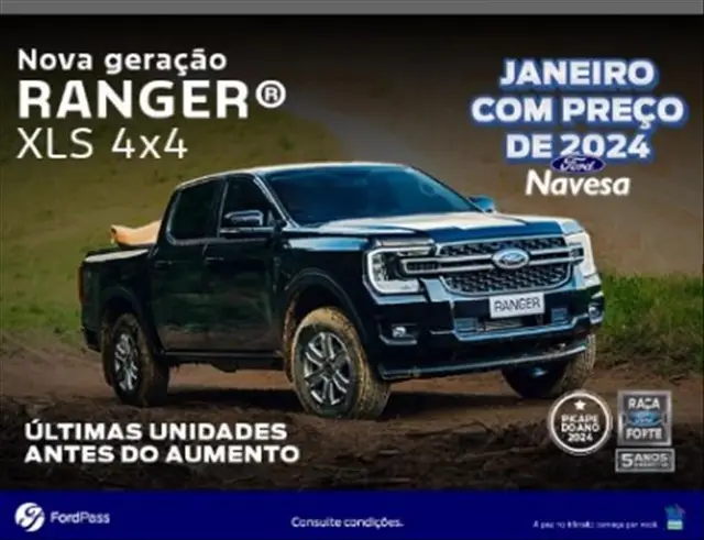 Carro Ford Ranger Cabine Dupla 2025 XLS 2.0 4x4