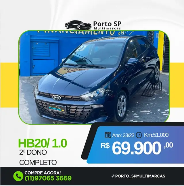 Carro Hyundai HB20 2023 Comfort 1.0 (Flex)