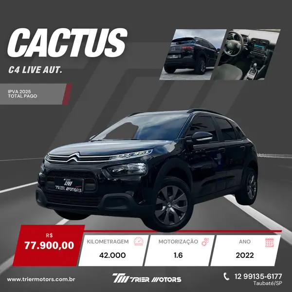 Citroën C4 Cactus 1.6 Live (Flex) (Aut)