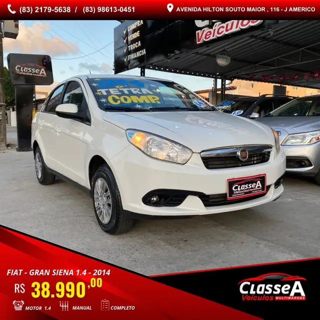Carro Fiat Grand Siena 2014 Tetrafuel 1.4 8V