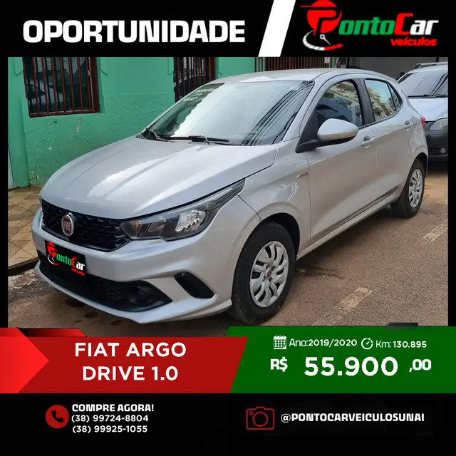 Carro Fiat Argo 2020 Drive 1.0 Firefly (Flex)