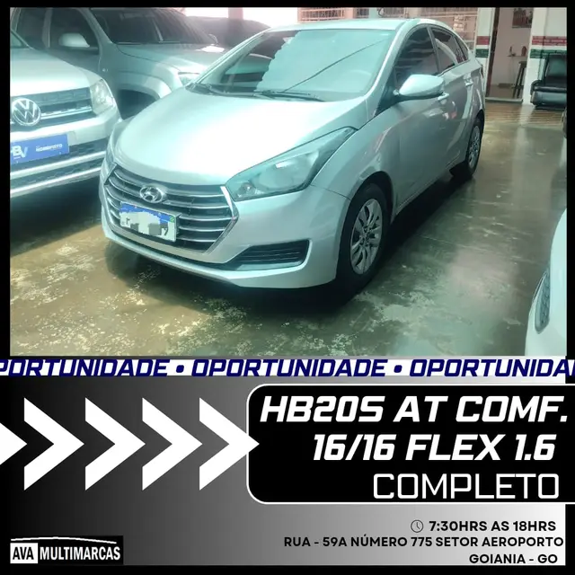 Carro Hyundai HB20S 2016 1.6 Comfort Plus (Aut) (Flex)