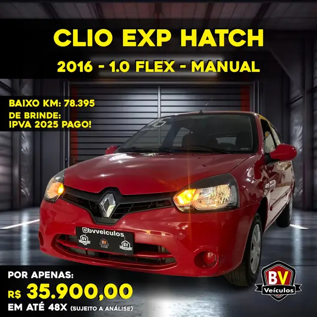 Carro Renault Clio 2016 Expression 1.0 16V (Flex)