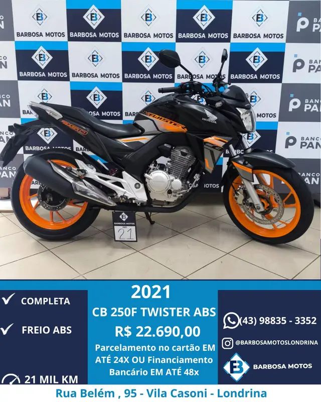 Moto Honda CB 250F Twister 2021 (ABS)