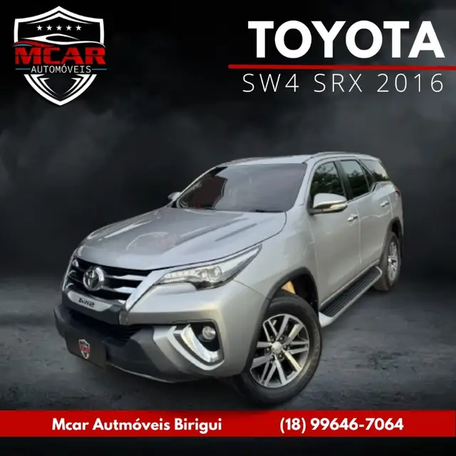 Carro Toyota SW4 2016 2.8 TDI SRX 5L 4x4 (Aut)