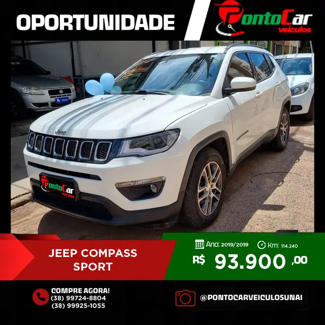 Carro Jeep Compass 2019 2.0 Sport 4x2 (Aut) (Flex)