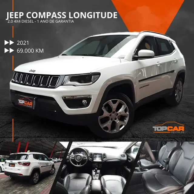 Carro Jeep Compass 2021 2.0 TDI Longitude 4x4 (Aut)
