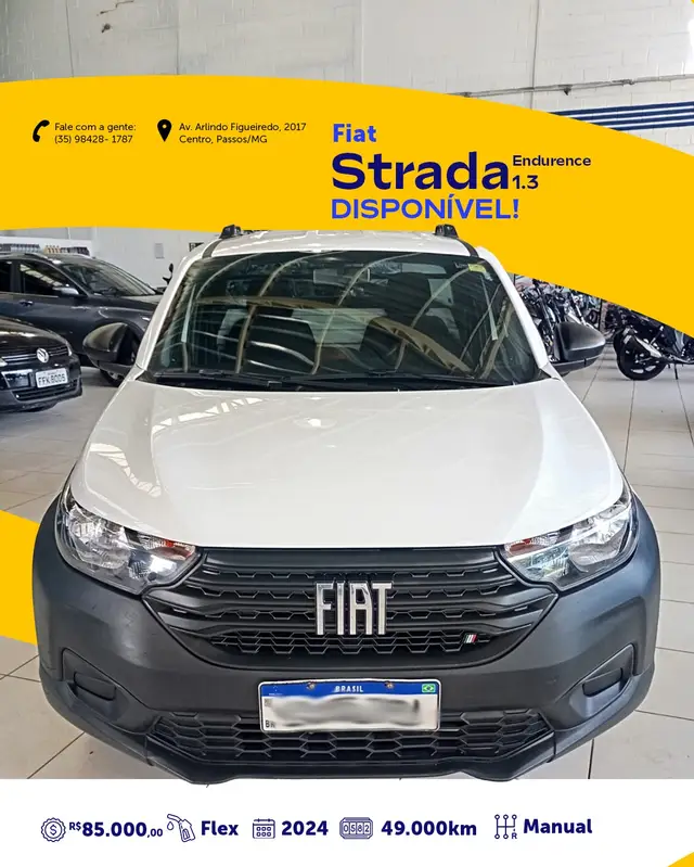 Carro Fiat Strada 2024 Endurance 1.3 Flex 8V CS