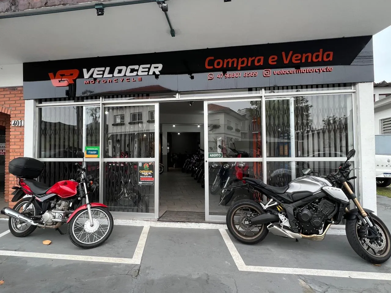 Fachada da loja Veículos à venda em Velocer Motorcyle Ltda - Timbó - SC
