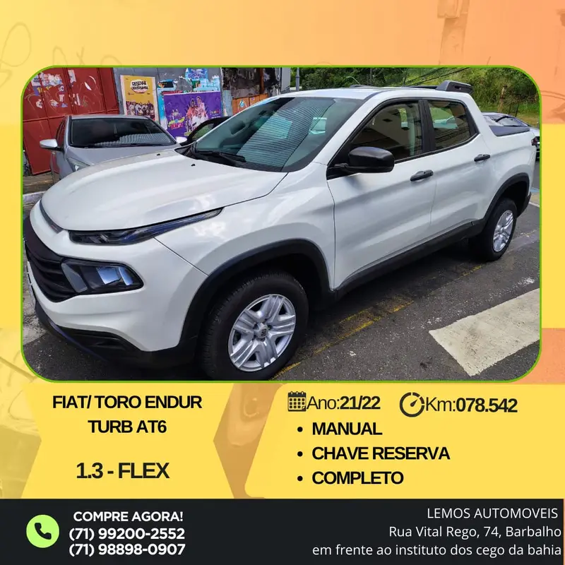 Fiat Toro Endurance 1.3 Turbo (Flex) (Aut)