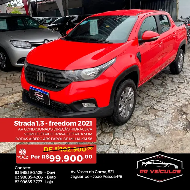 Carro Fiat Strada 2021 Freedom 1.3 CD (Flex)