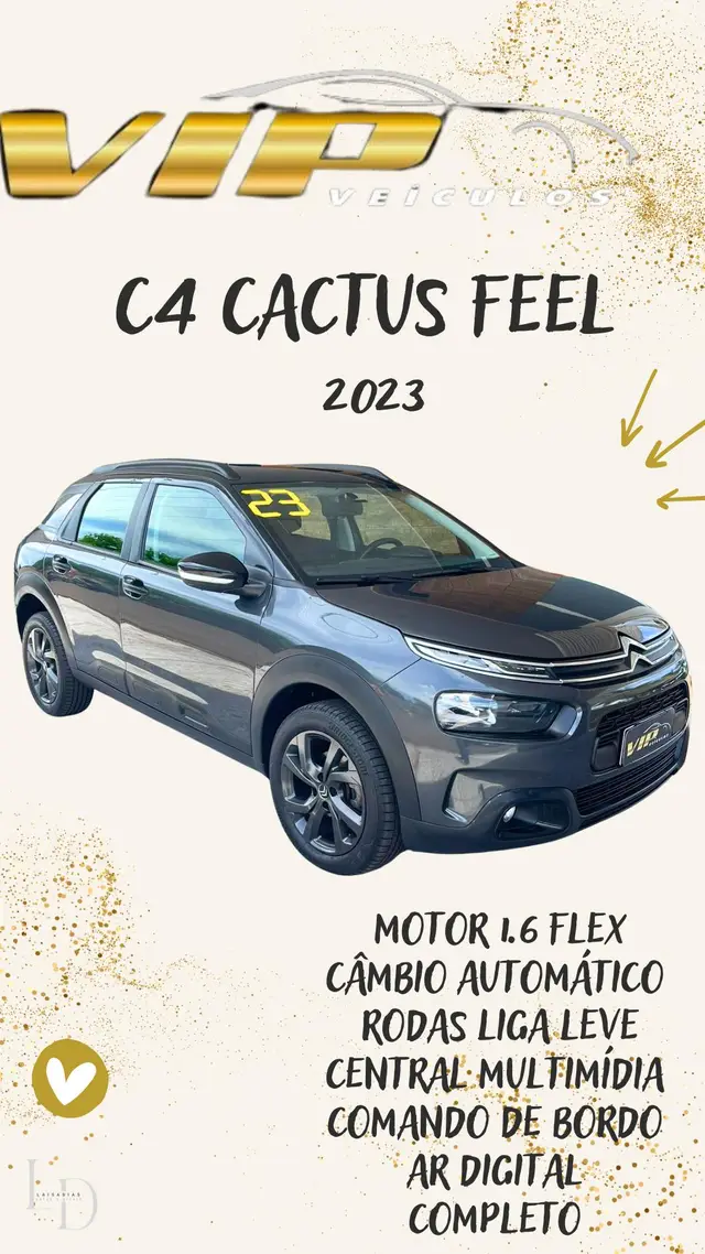 Carro Citroën C4 Cactus 2023 1.6 Feel (Aut) (Flex)