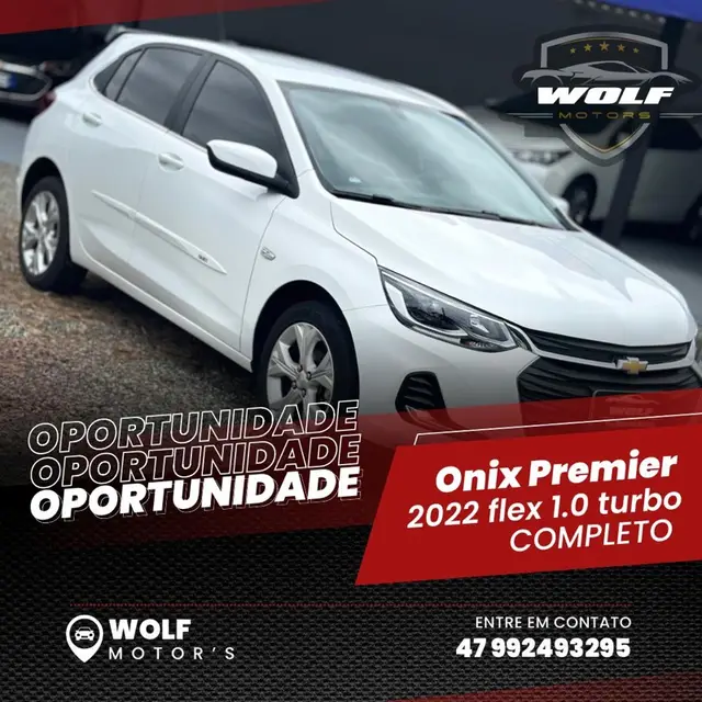 Carro Chevrolet Onix 2022 Premier 1.0 Turbo (Flex) (Aut)