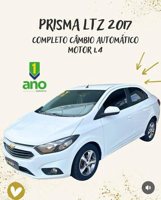 Carro Chevrolet Prisma 2017 1.4 LT SPE/4 (Aut)