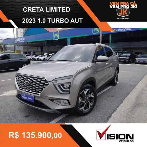 Carro Hyundai Creta 2023 Limited 1.0 Turbo (Aut) (Flex)