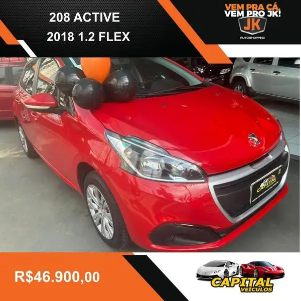 Carro Peugeot 208 2018 Active Pack 1.2 12V (Flex)