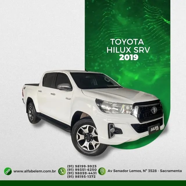 Carro Toyota Hilux Cabine Dupla 2019 Hilux 2.8 TDI SRV CD 4x4 (Aut)