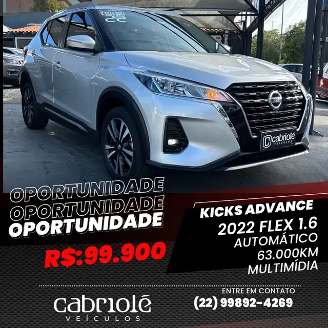Carro Nissan Kicks 2022 Advance 1.6