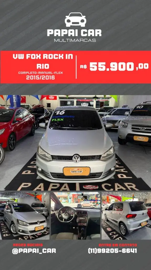 Carro Volkswagen Fox 2016 1.6 MSI Rock in Rio (Flex)