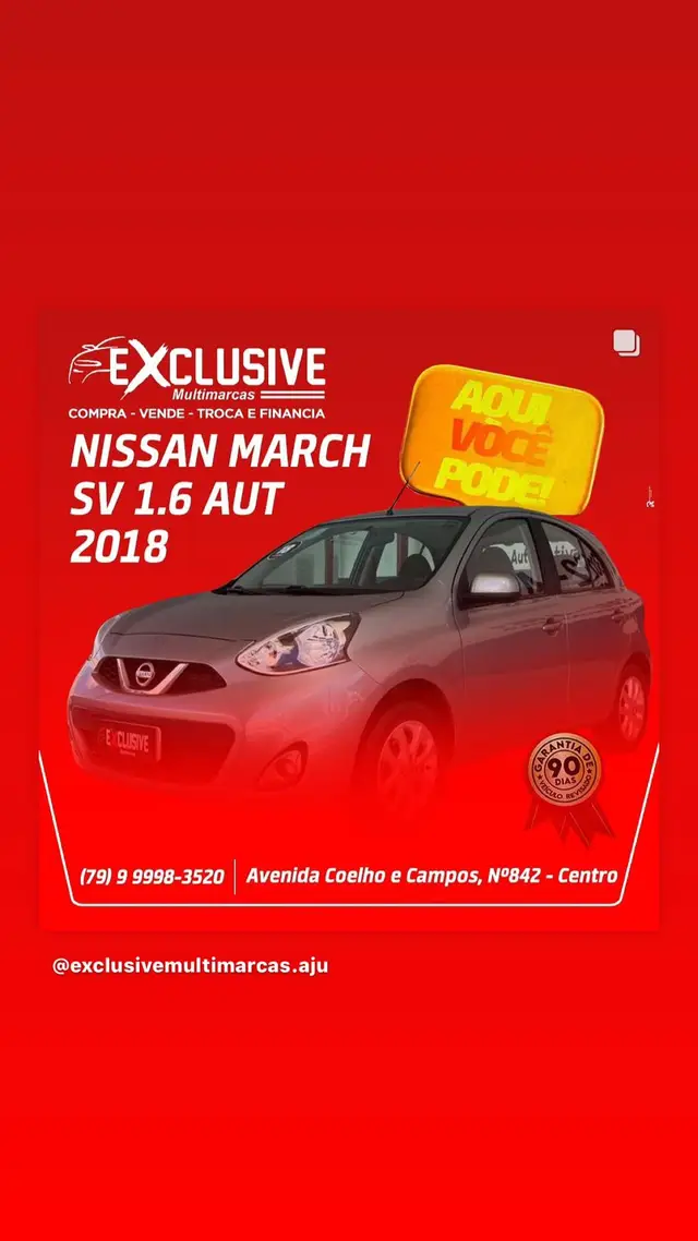 Carro Nissan March 2018 1.6 16V SV CVT (Flex)