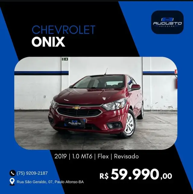 Carro Chevrolet Onix 2019 1.4 LT SPE/4