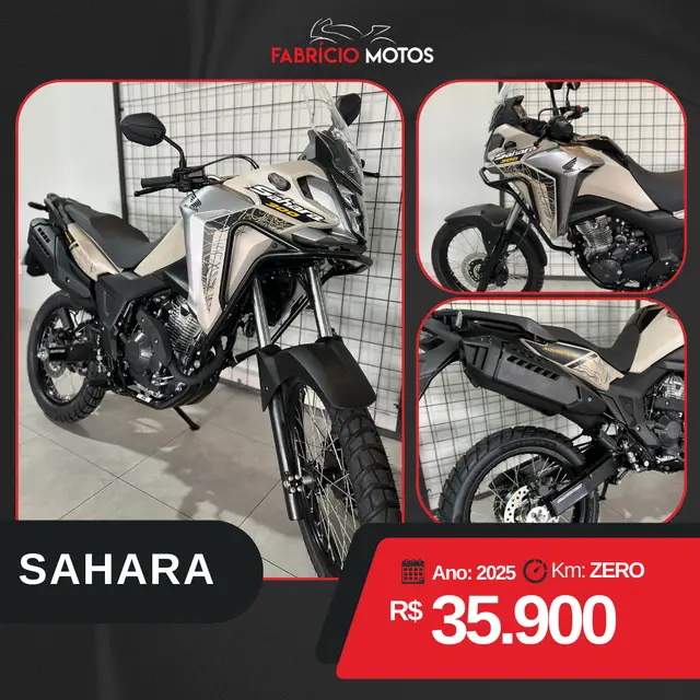 Carro Honda XRE Sahara 300 2025 Adventure
