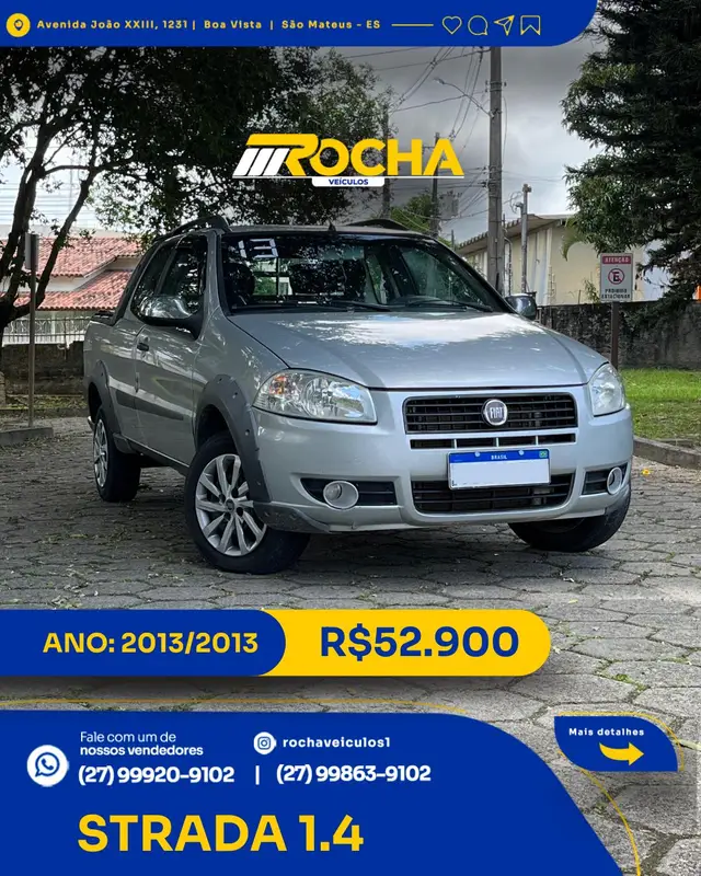 Carro Fiat Strada 2013 Working 1.4 (Flex) (Cabine Dupla)