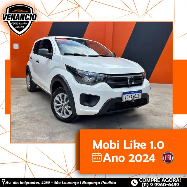 Carro Fiat Mobi 2024 Like 1.0