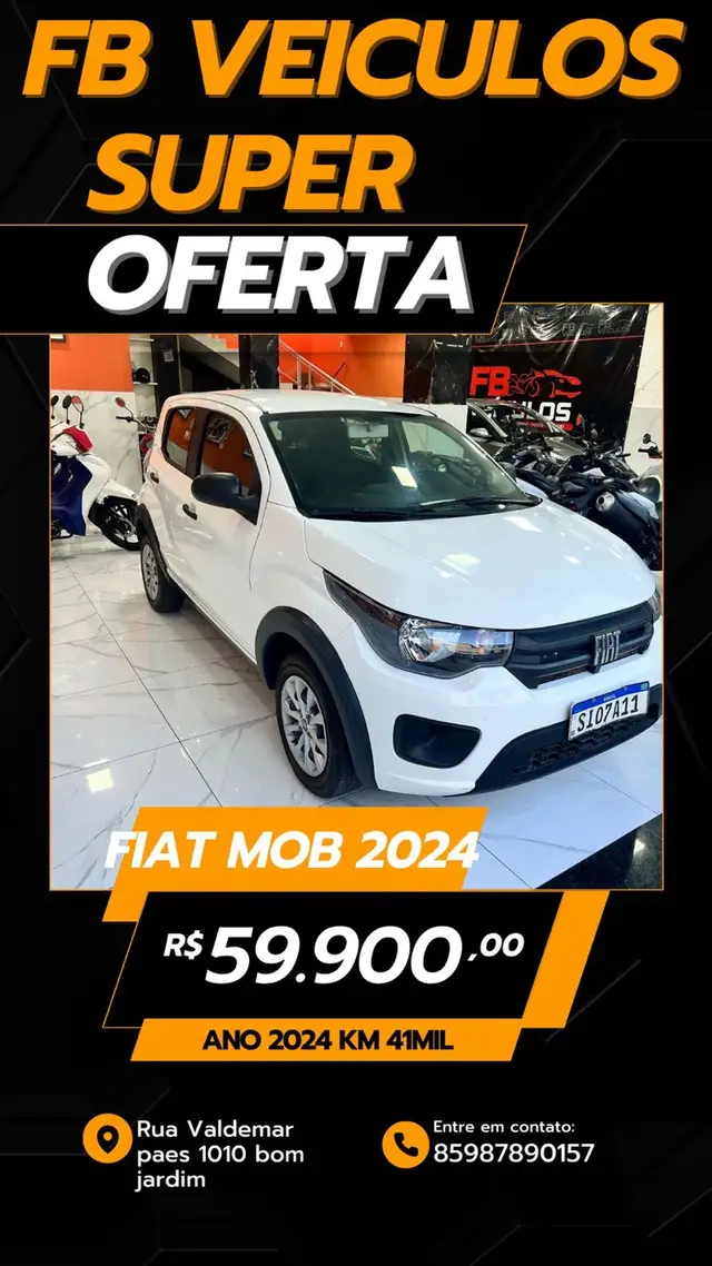 Carro Fiat Mobi 2024 Like 1.0