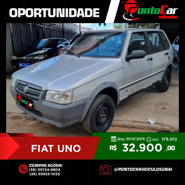 Carro Fiat Uno Mille 2013 Fire Economy Way 1.0 (Flex) 4p
