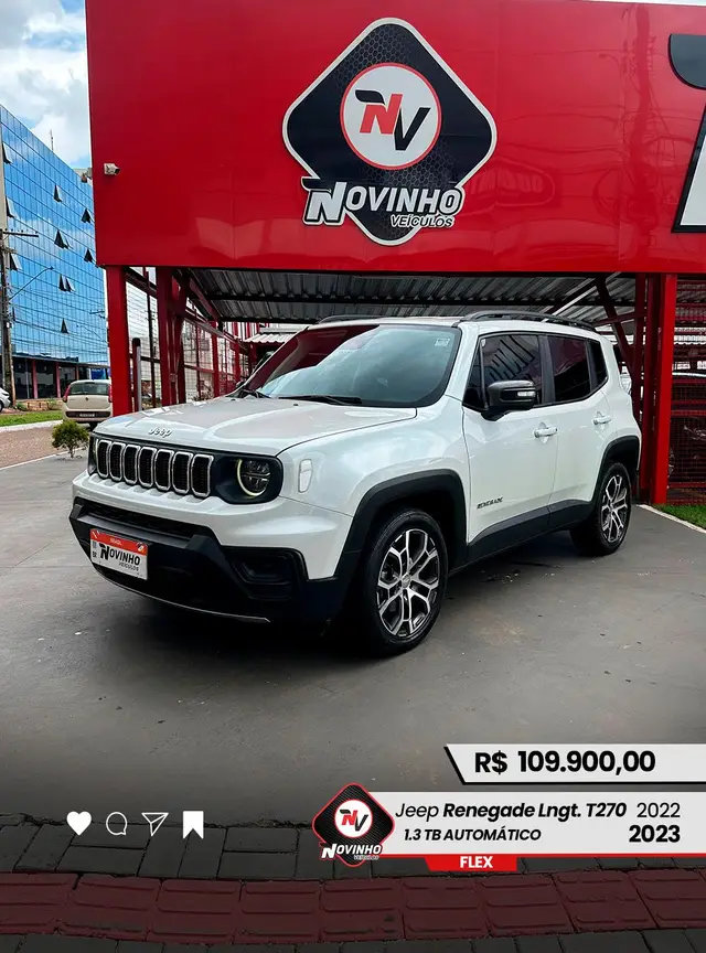 Carro Jeep Renegade 2023 Longitude T270 1.3 Turbo 4x2