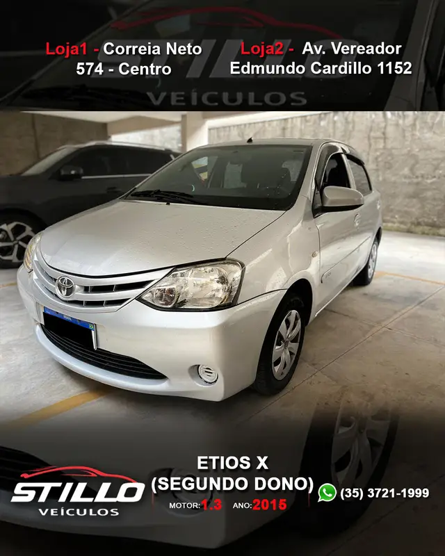 Carro Toyota Etios 2015 X 1.3 (Flex)