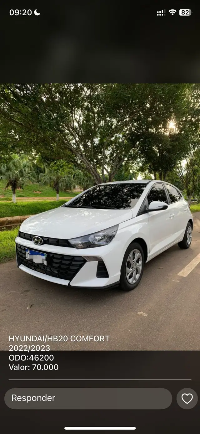Carro Hyundai HB20 2023 Comfort 1.0 (Flex)