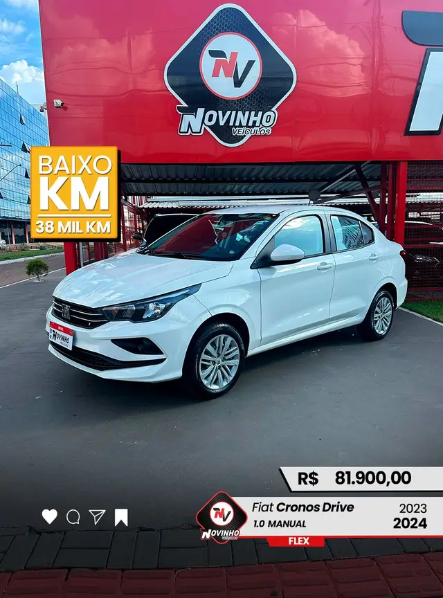 Carro Fiat Cronos 2024 Drive 1.0