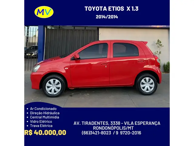 Carro Toyota Etios 2014 X 1.3 (Flex)