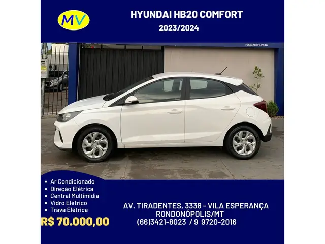 Carro Hyundai HB20 2024 Sense Plus 1.0 (Mec.)