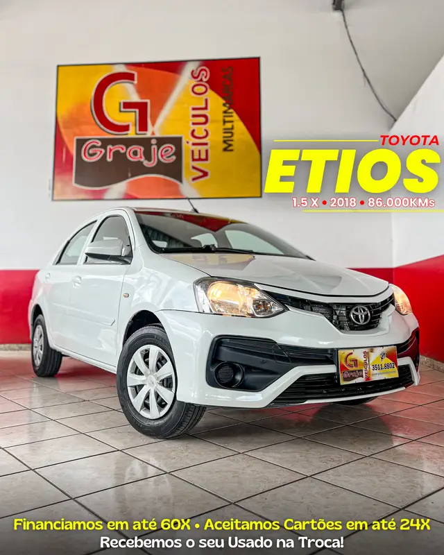 Carro Toyota Etios Sedan 2018 X 1.5 (Flex)