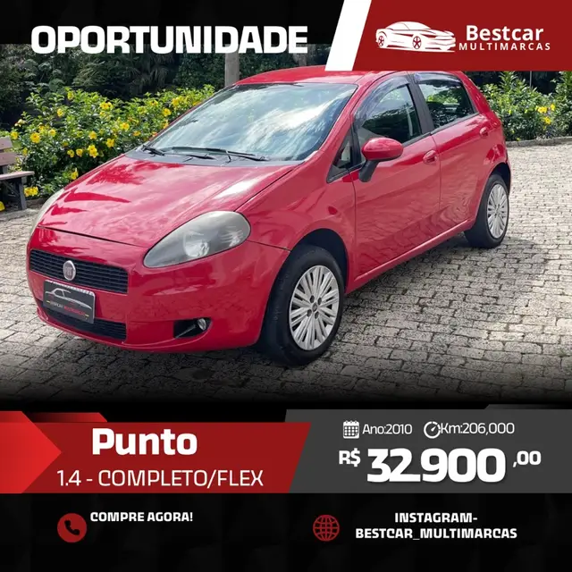 Carro Fiat Punto 2010 ELX 1.4 (Flex)